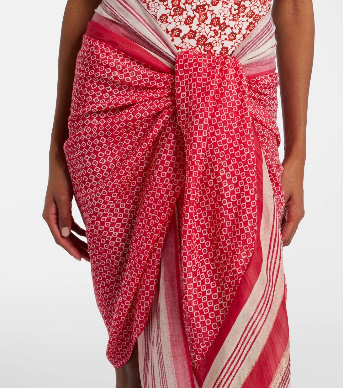 Isabel Marant - Printed cotton and silk beach cover-up