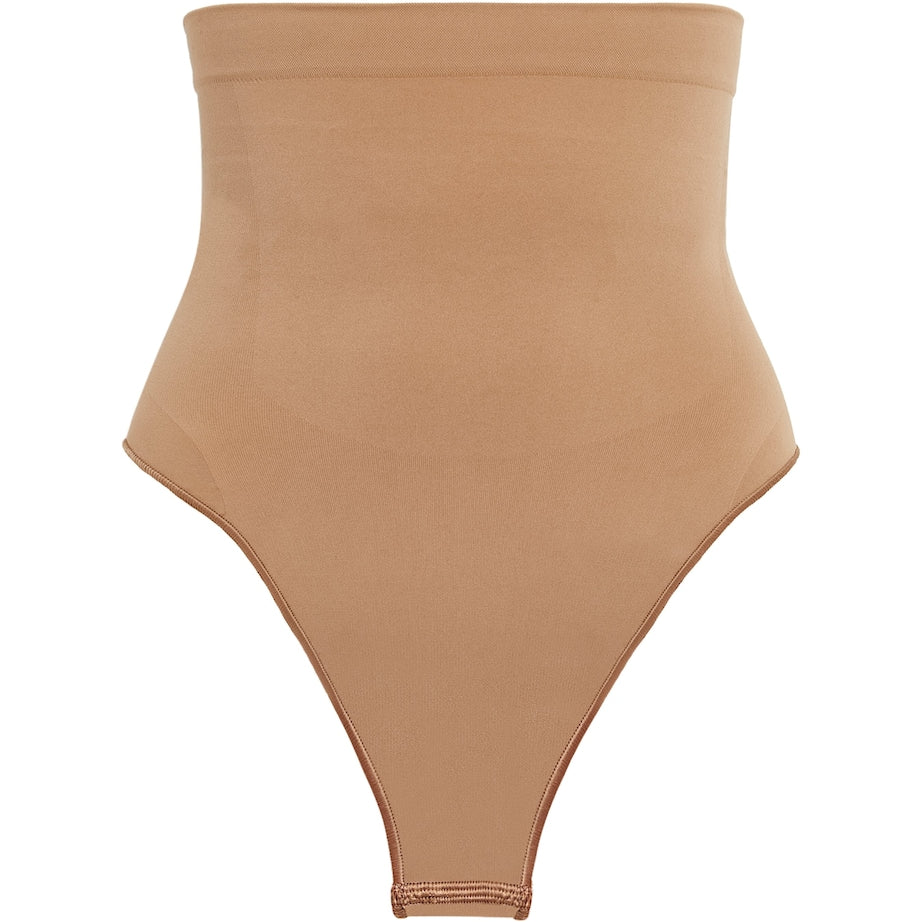 Skims Brown Seamless Sculpt High-Waist Thong