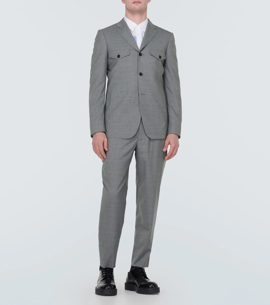 Comme des Garçons Homme Deux - Ekoseli yün blazer