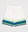 Casablanca Kids Cotton Crochet Stripe Shorts (3-14 Years)