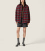 Miu Miu Grey Padded Check Jacket