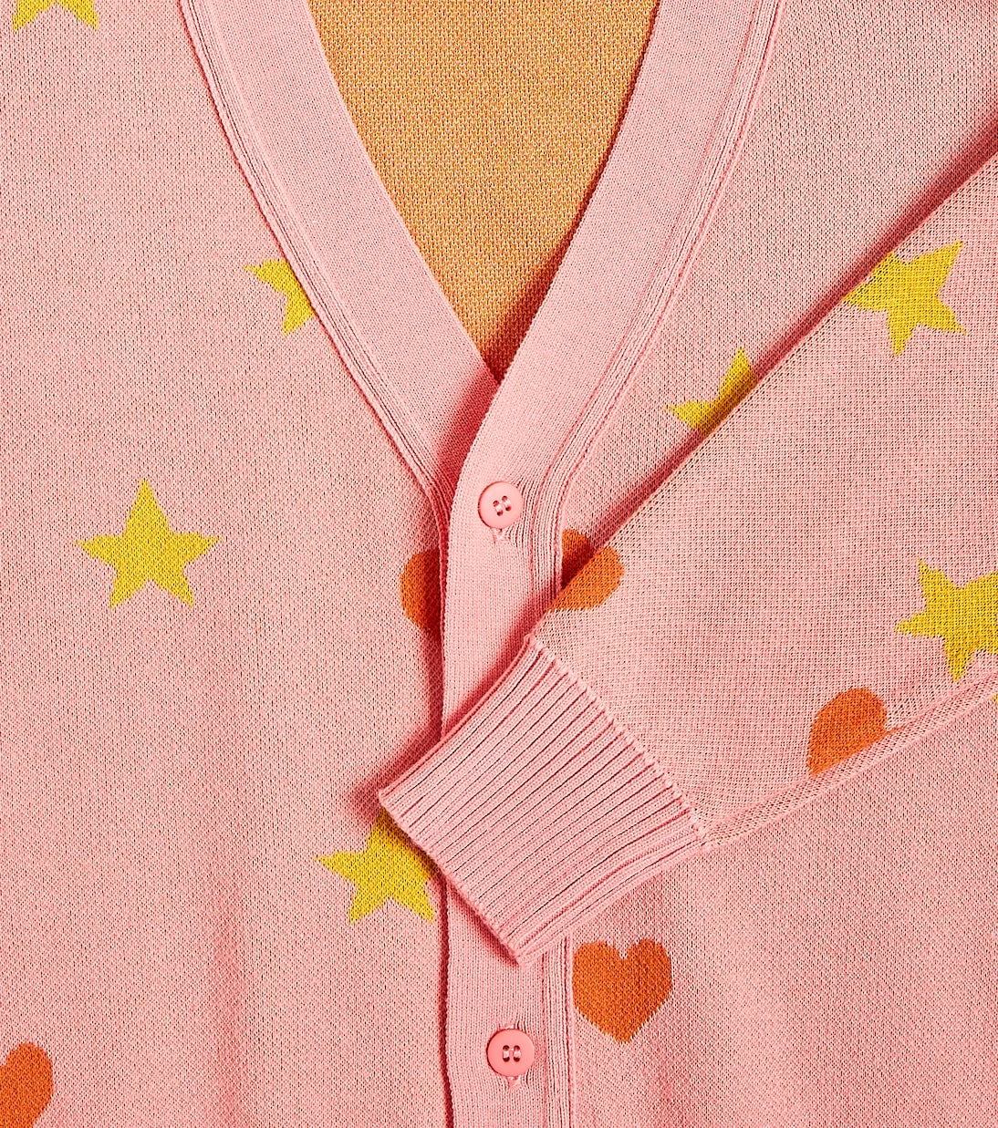 Tinycottons - Hearts Stars jacquard cotton cardigan