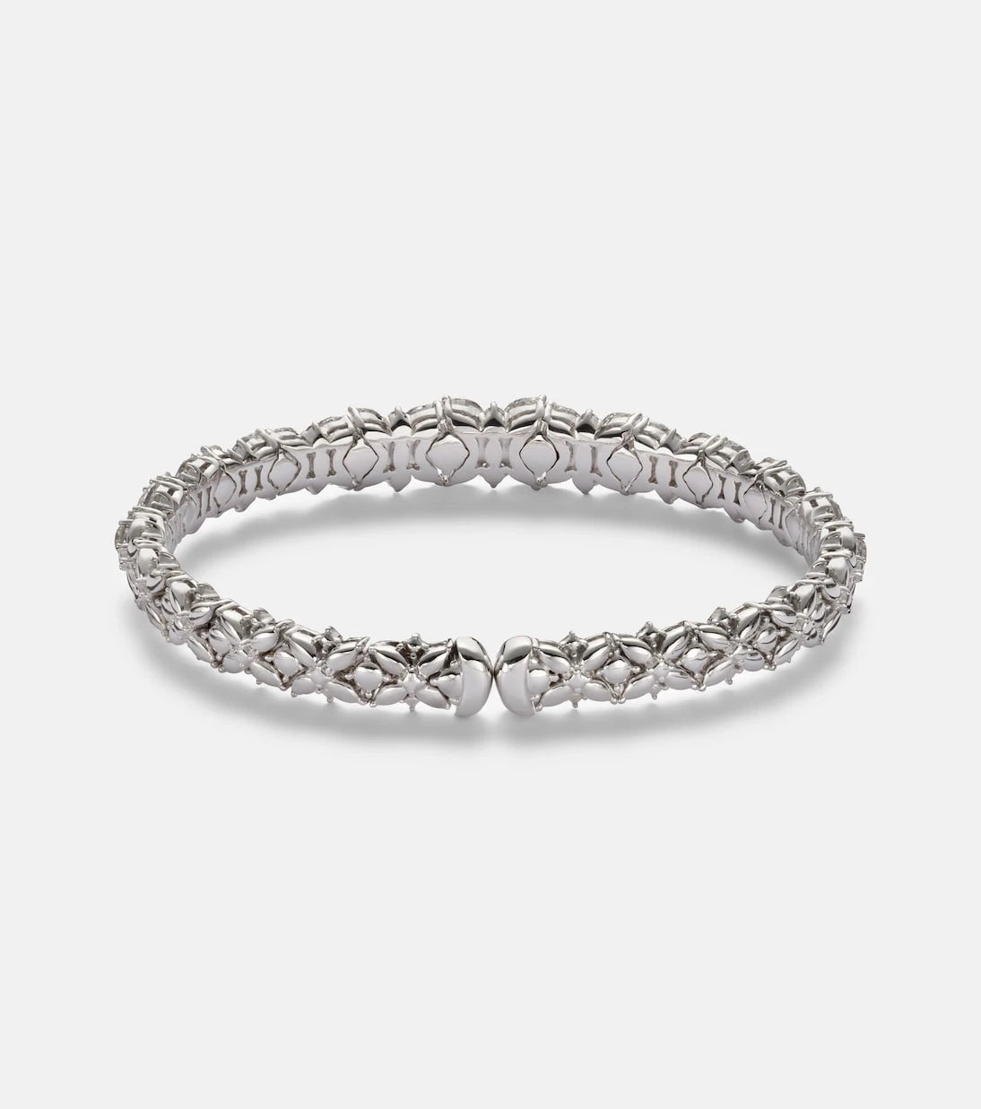 Yeprem - Y-Couture 18kt white gold bangle with diamonds