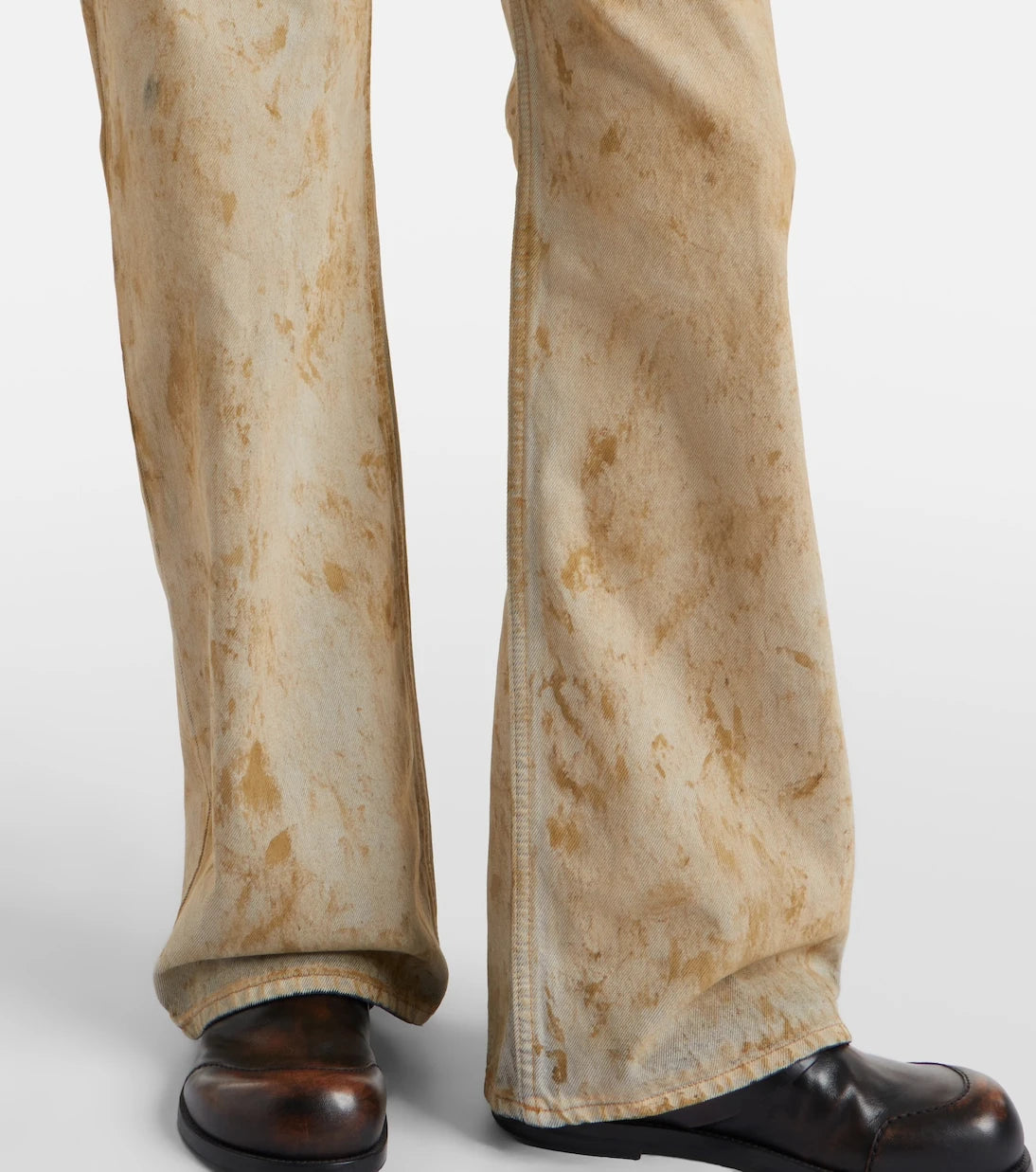 Acne Studios - جينز واسع الساق بتصميم بالٍ 2021