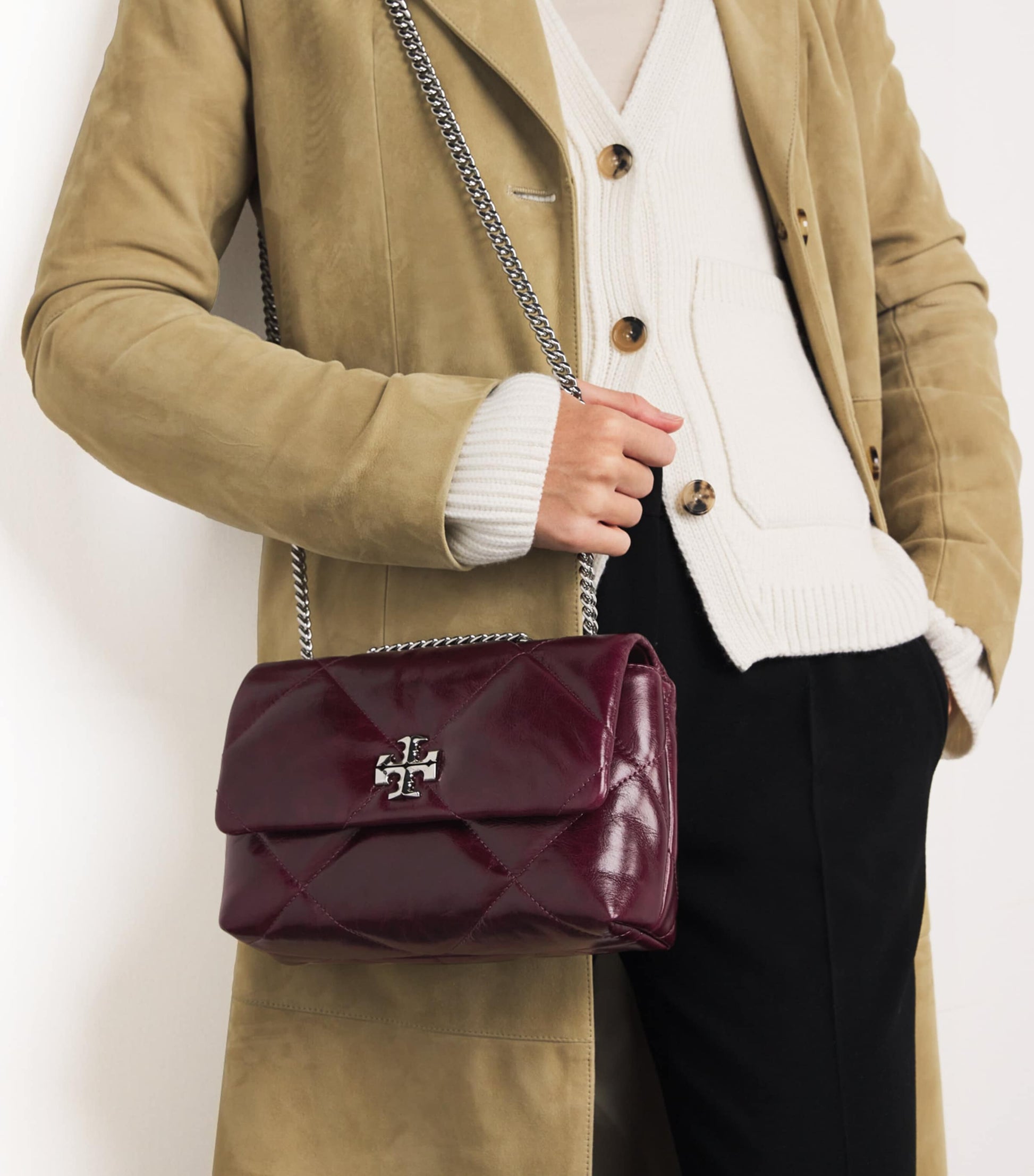 Small Leather Quilted Kira Shoulder Bag