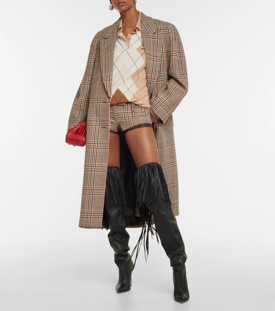 Paris Texas - Fringed leather over-the-knee boots