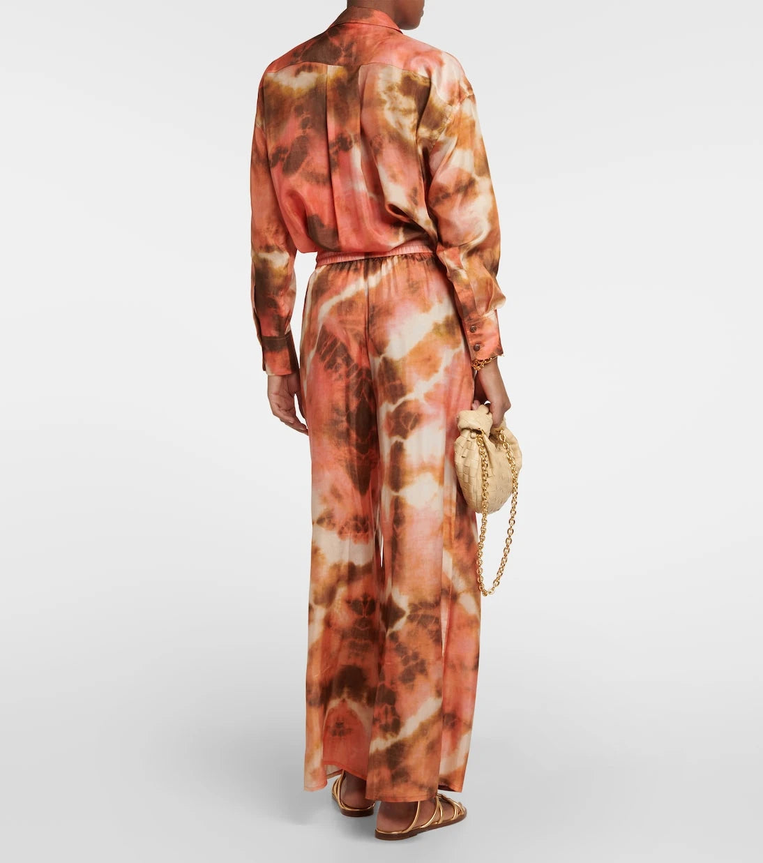 Zimmermann - Vacay tie-dye high-rise silk pants