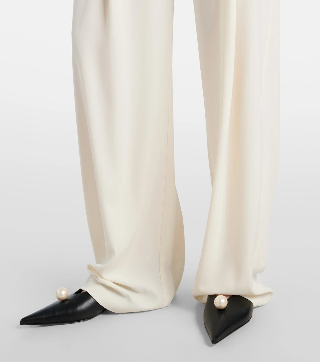 The Sei - High-rise crêpe wide-leg pants