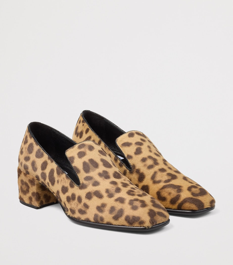 Eliot 45 Leopard Print Leather Heeled Loafers