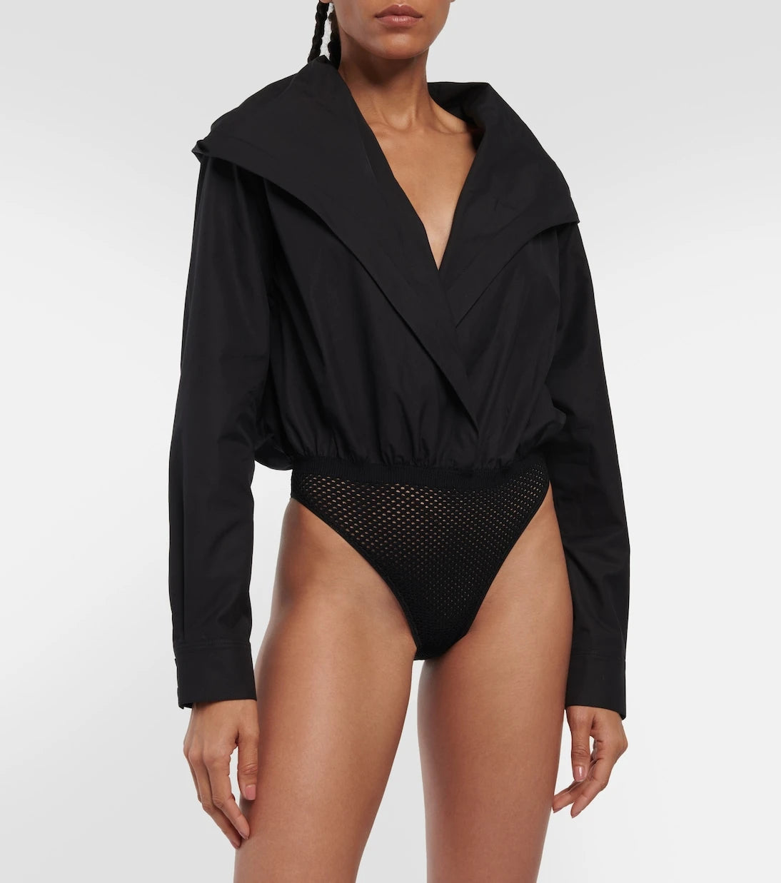 Alaïa - Hooded cotton bodysuit