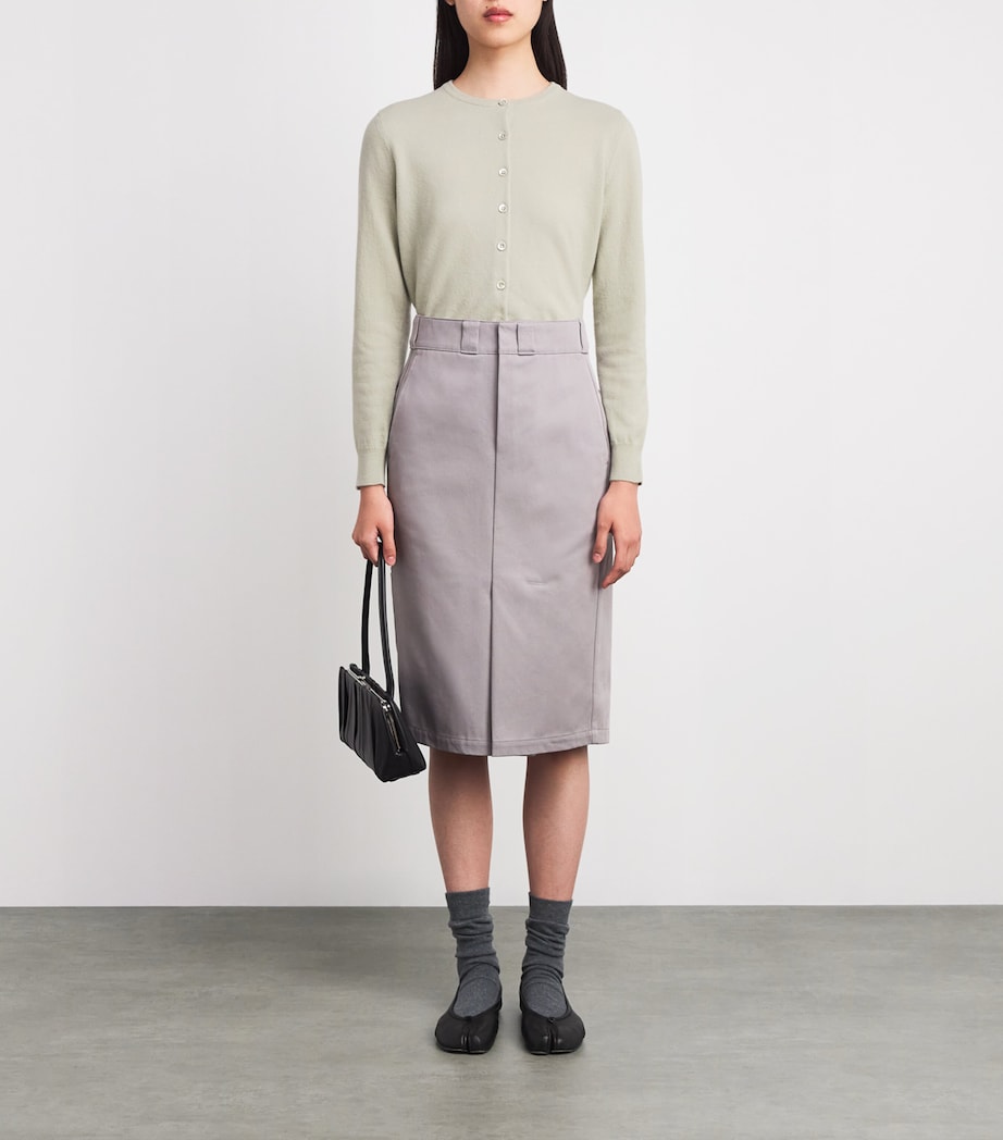 Green Virgin Wool Cardigan