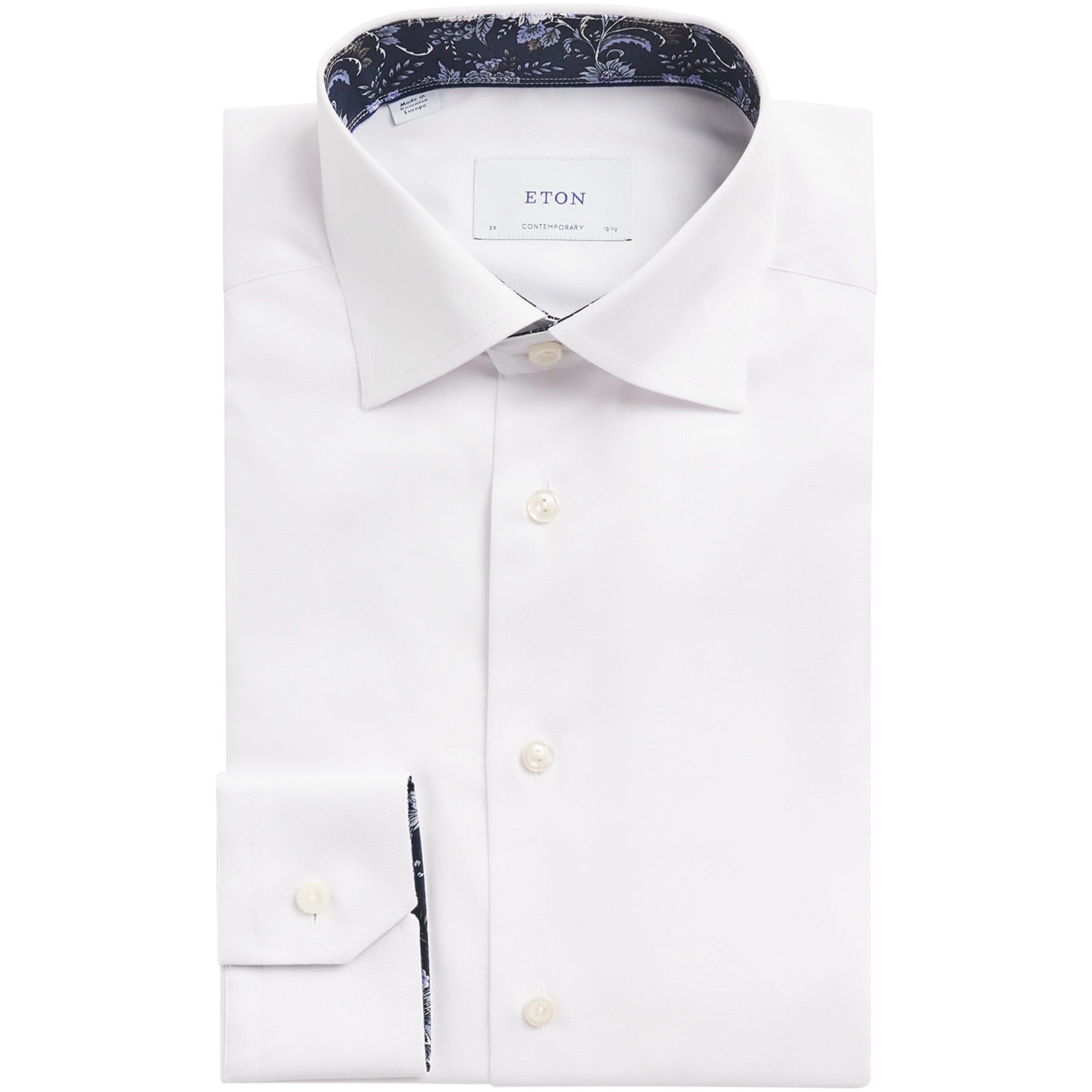 Signature Twill Floral-Trim Shirt