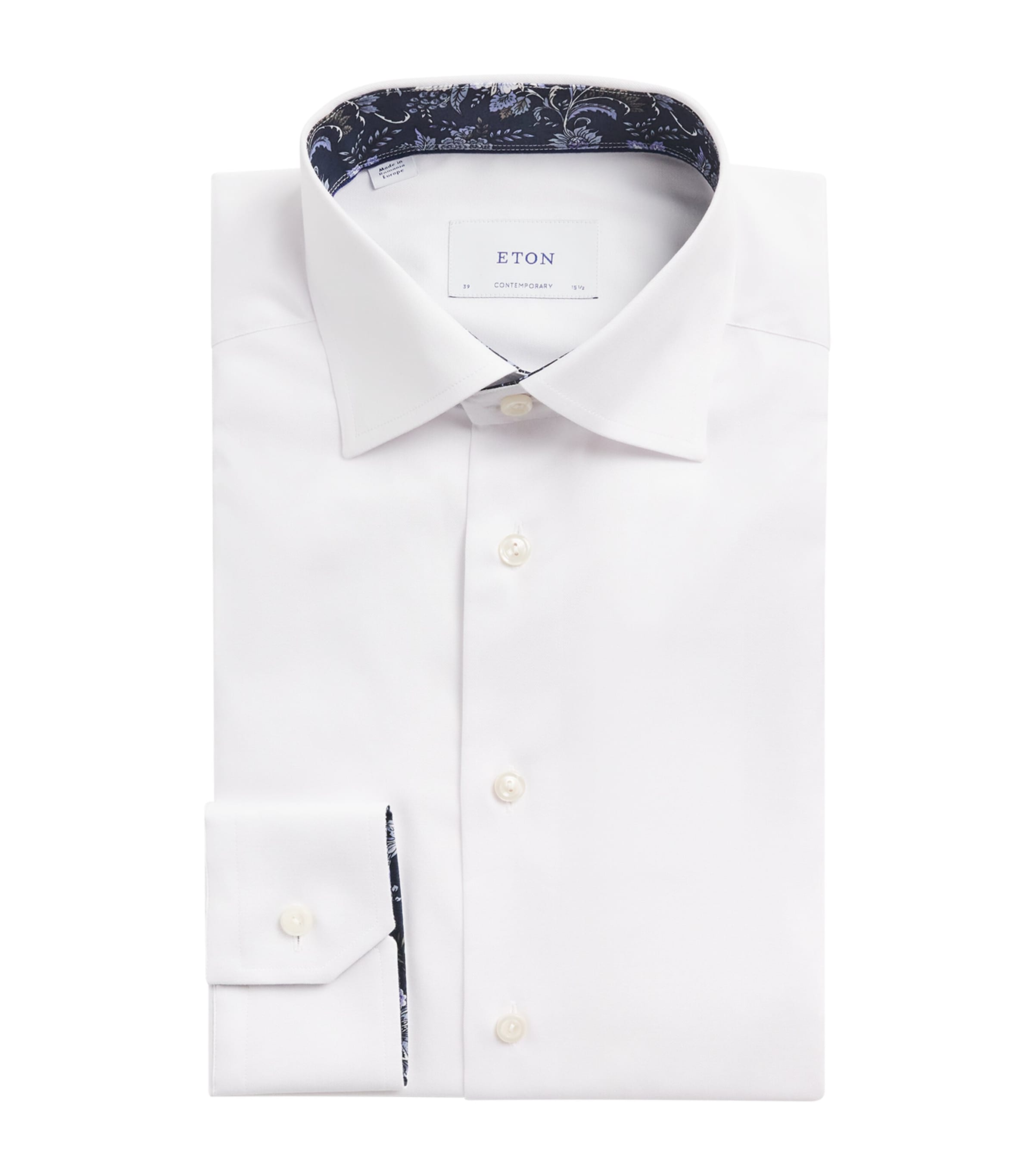 Signature Twill Floral-Trim Shirt