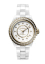 CHANEL Yellow Gold, Ceramic and Diamond J12 Calibre 12.1 Watch 38mm