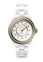CHANEL Yellow Gold, Ceramic and Diamond J12 Calibre 12.1 Watch 38mm