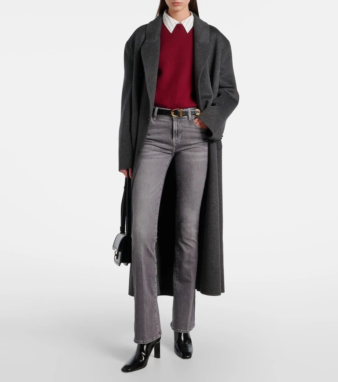 7 For All Mankind - بنطلون جينز بقصة بوت كت سوهو بخصر متوسط الارتفاع
