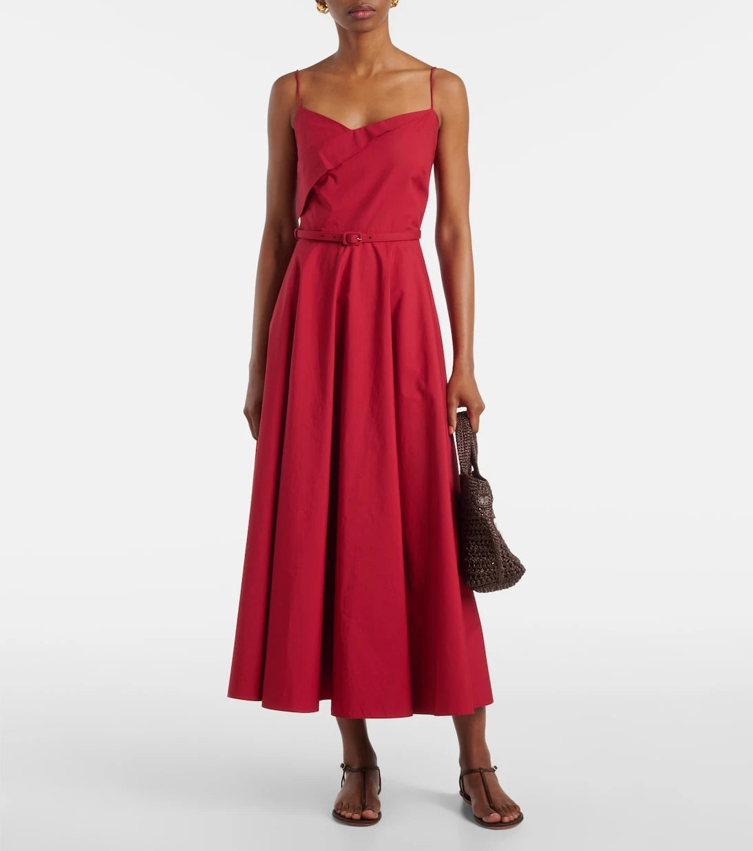 Roland Mouret - Cotton poplin midi dress