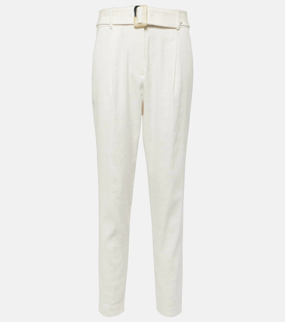 Veronica Beard - Sofia high-rise linen-blend tapered pants