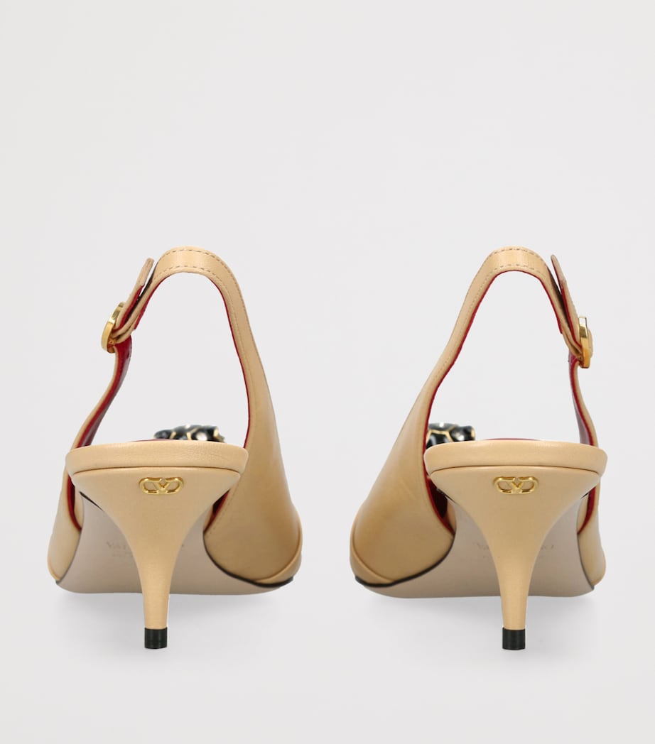 Valentino Garavani Multi Leather Panthea Slingback Pumps 55