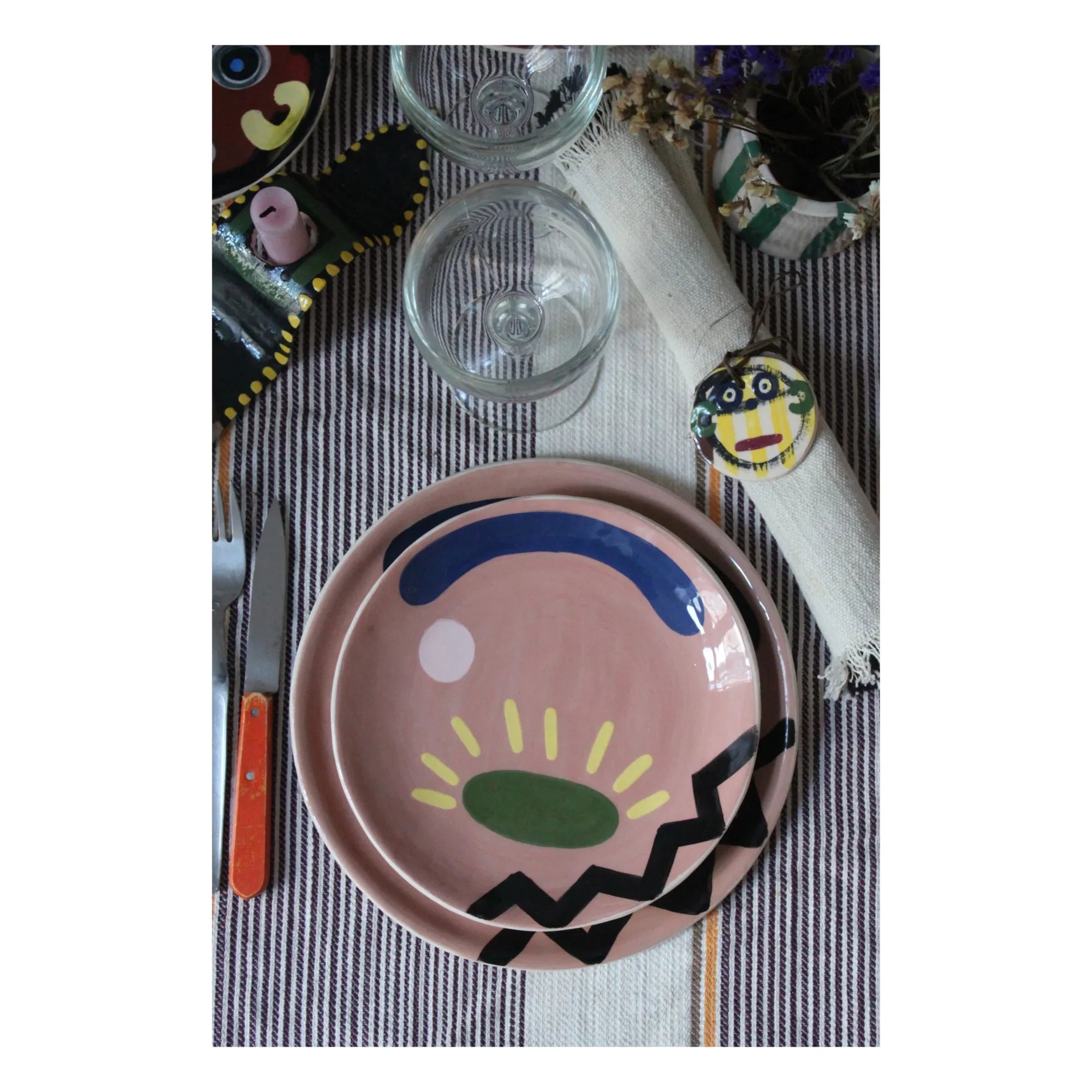 HOMERE - Milos Ceramic Plate | Siena
