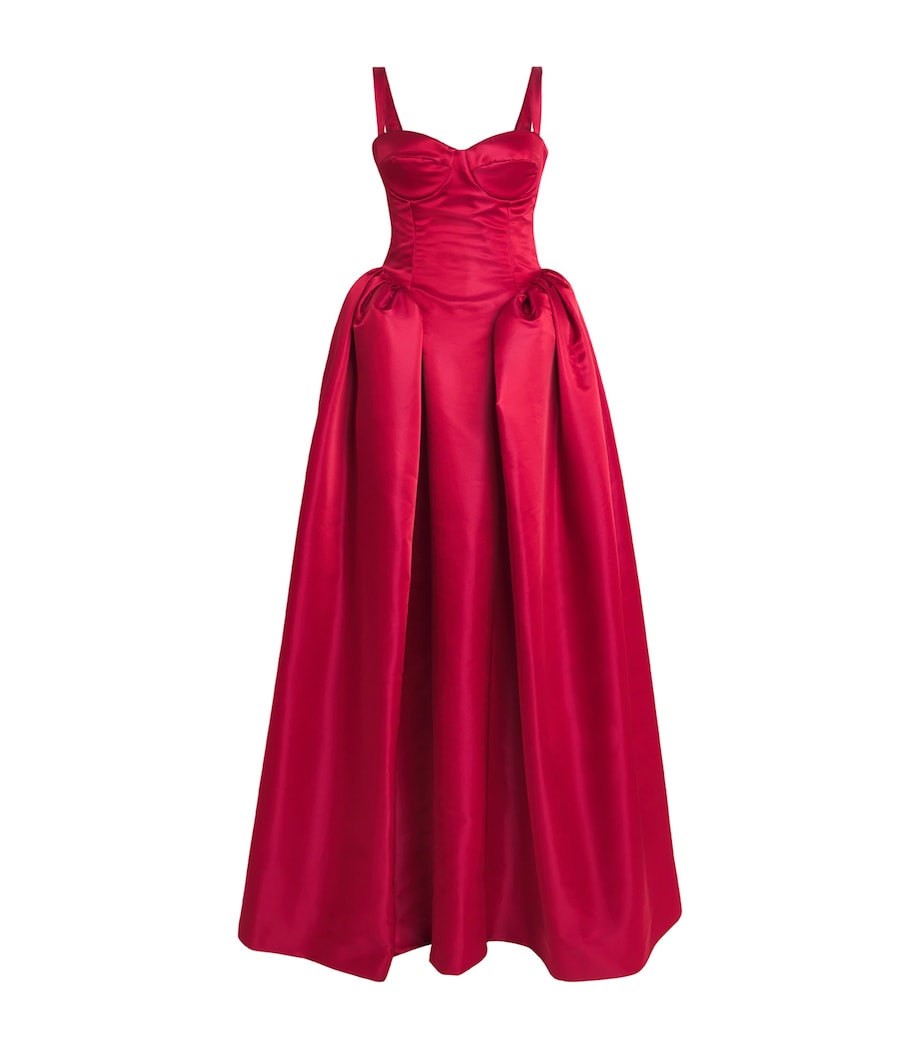 Red Sleeveless Mistletoe Gown