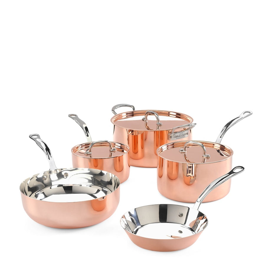 Silver-Plated Copper 5-Piece Chef Set