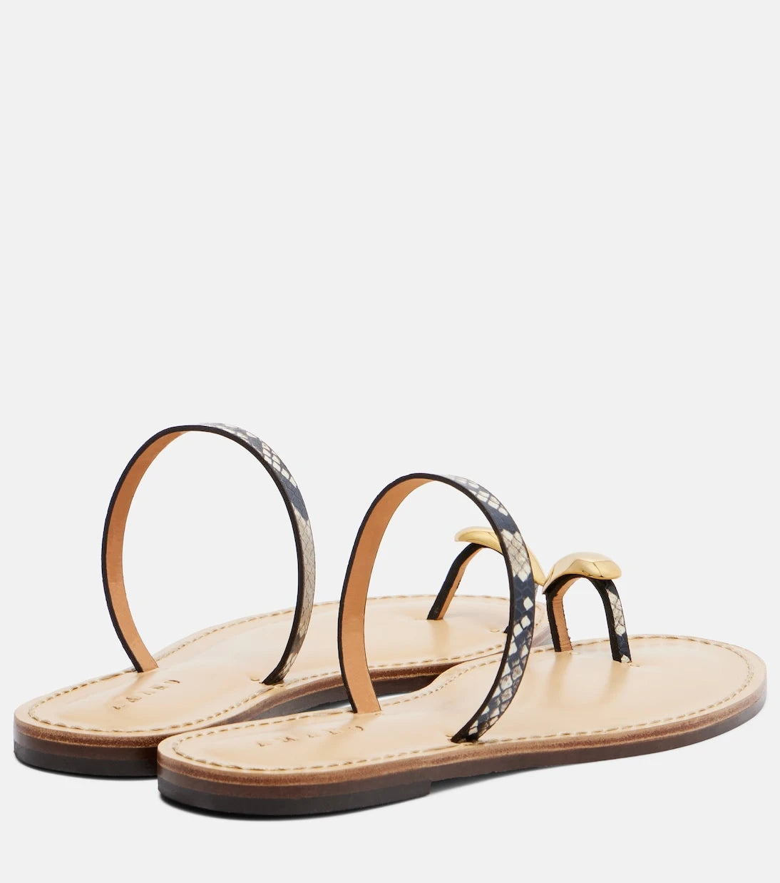 Amanu - Kibera snake-effect leather sandals