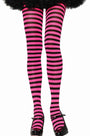 Black & Hot Pink Striped Pantyhose