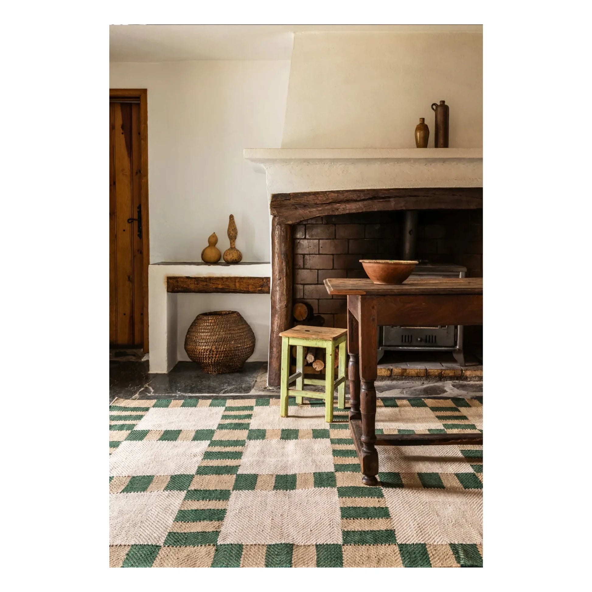 Layered - Late Breakfast jute rug, Evelina Kroon  | Green
