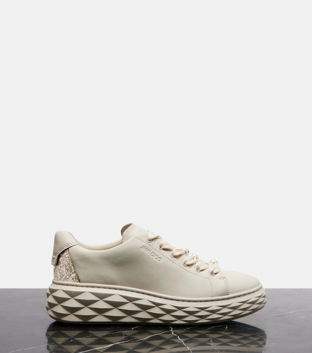 Jimmy Choo - Diamond Light Maxi leather sneakers