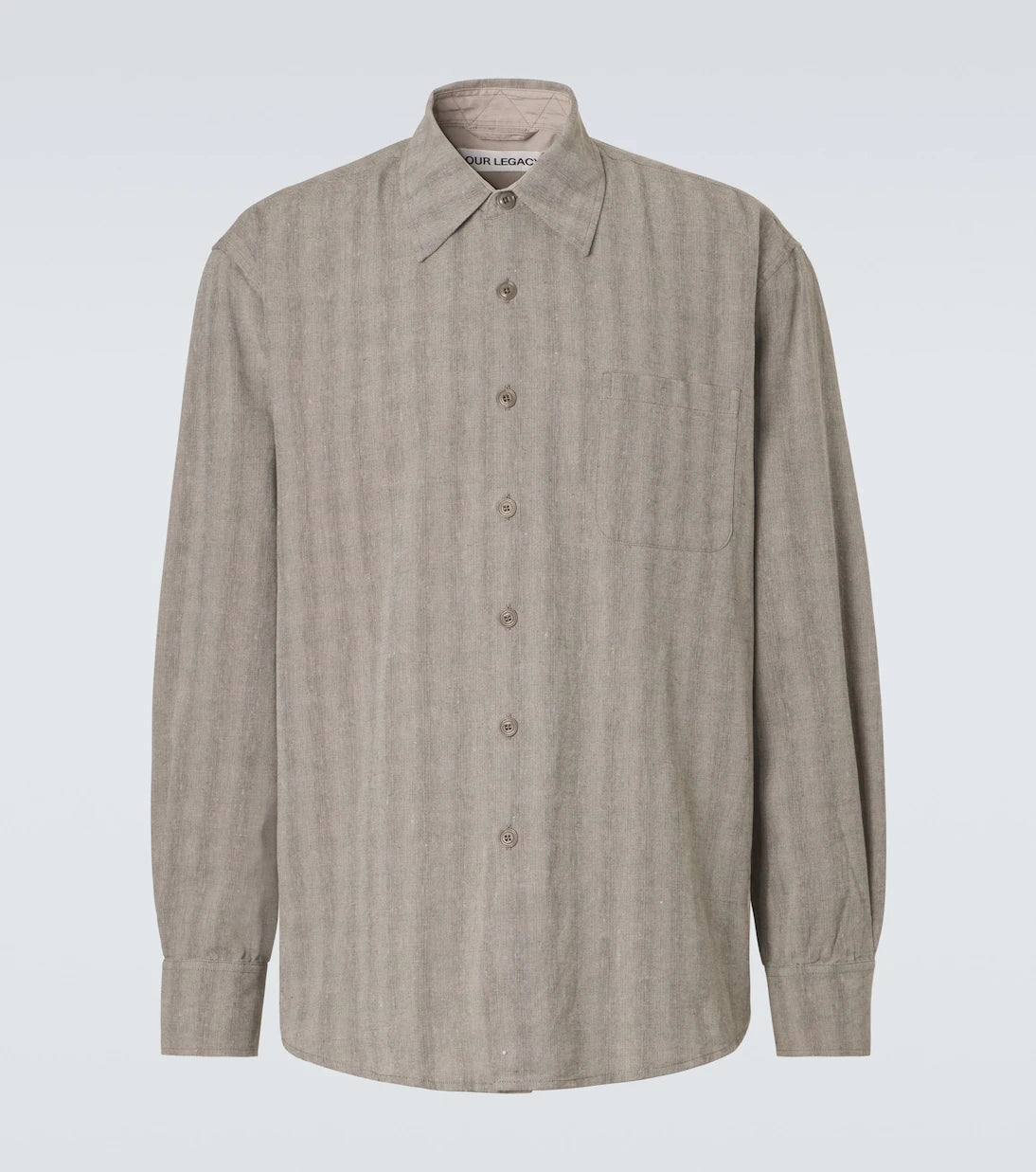 Our Legacy - Above striped cotton and linen-blend shirt
