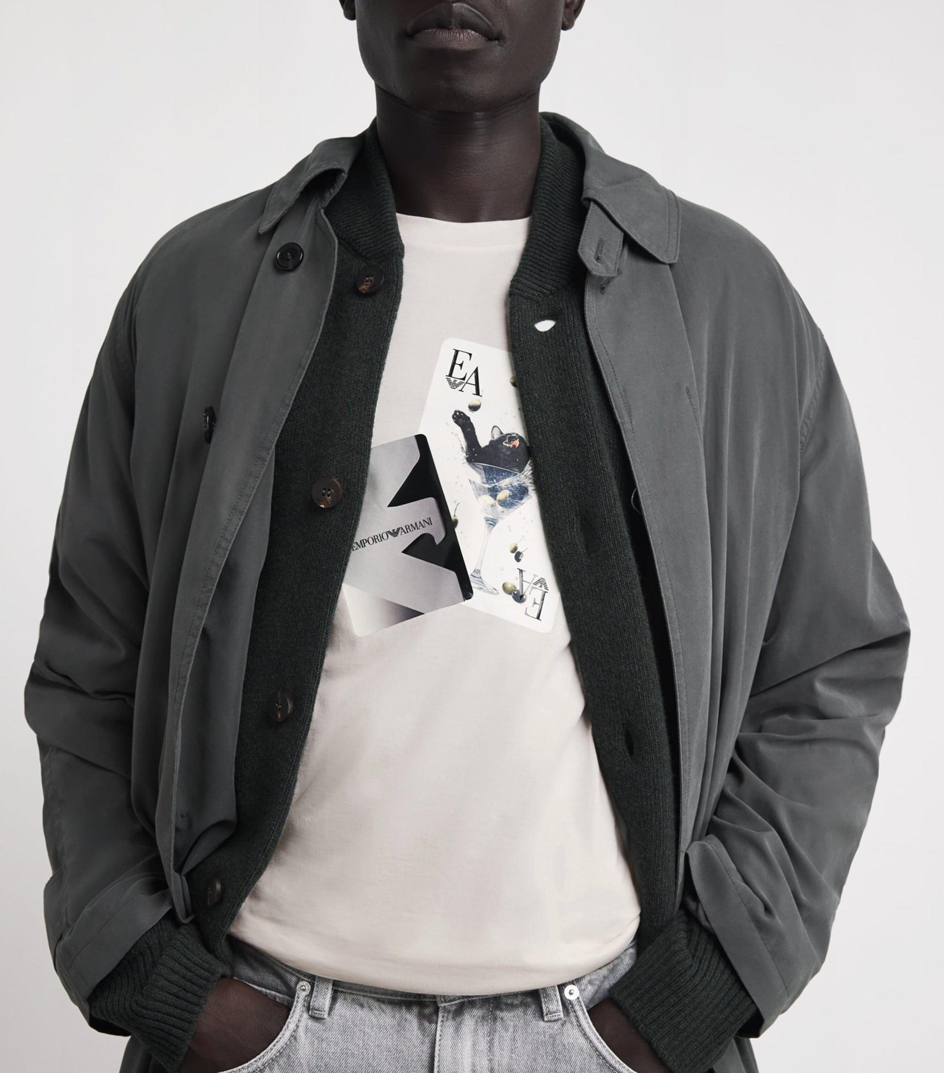 Cotton Card Print T-Shirt