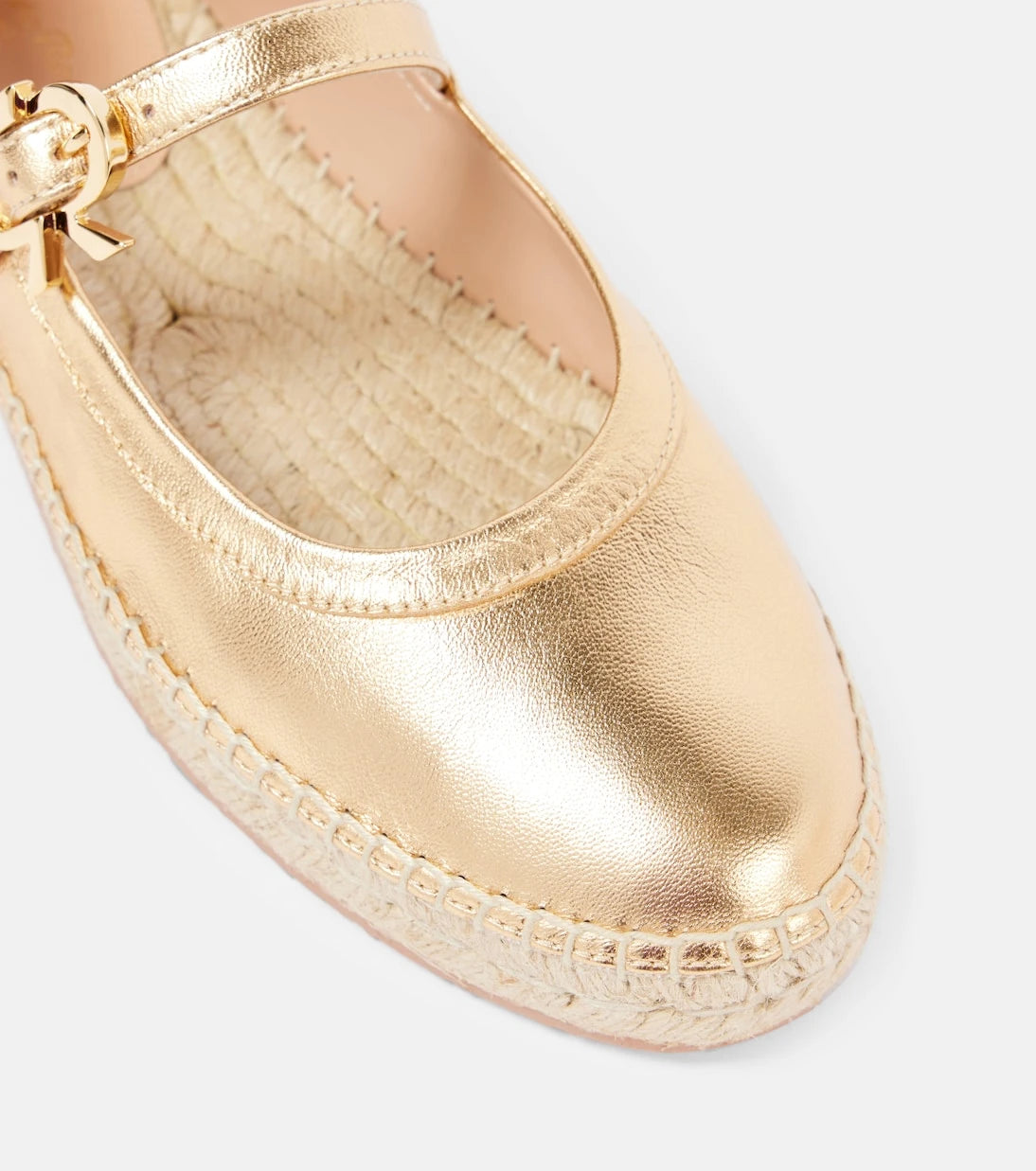 Gianvito Rossi - Elda metallic leather espadrilles