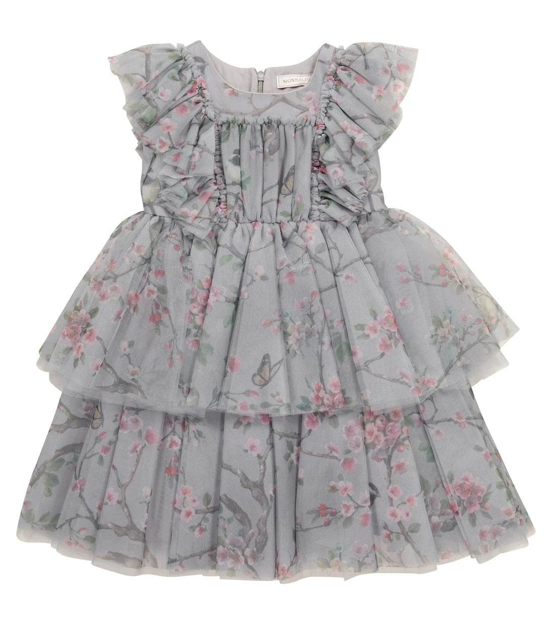 Monnalisa - Floral tulle dress