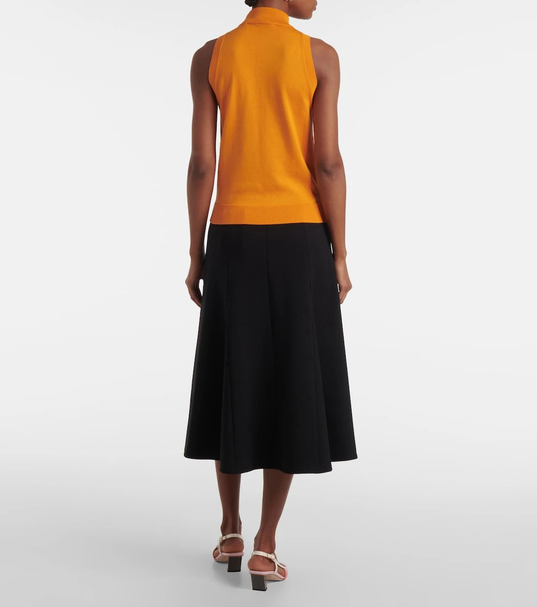 Carolina Herrera - Knitted silk and cotton turtleneck top