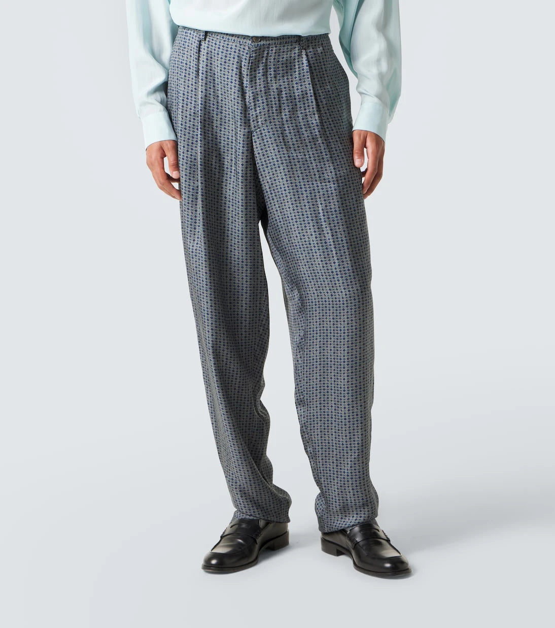 Giorgio Armani - Pleated printed tapered pants