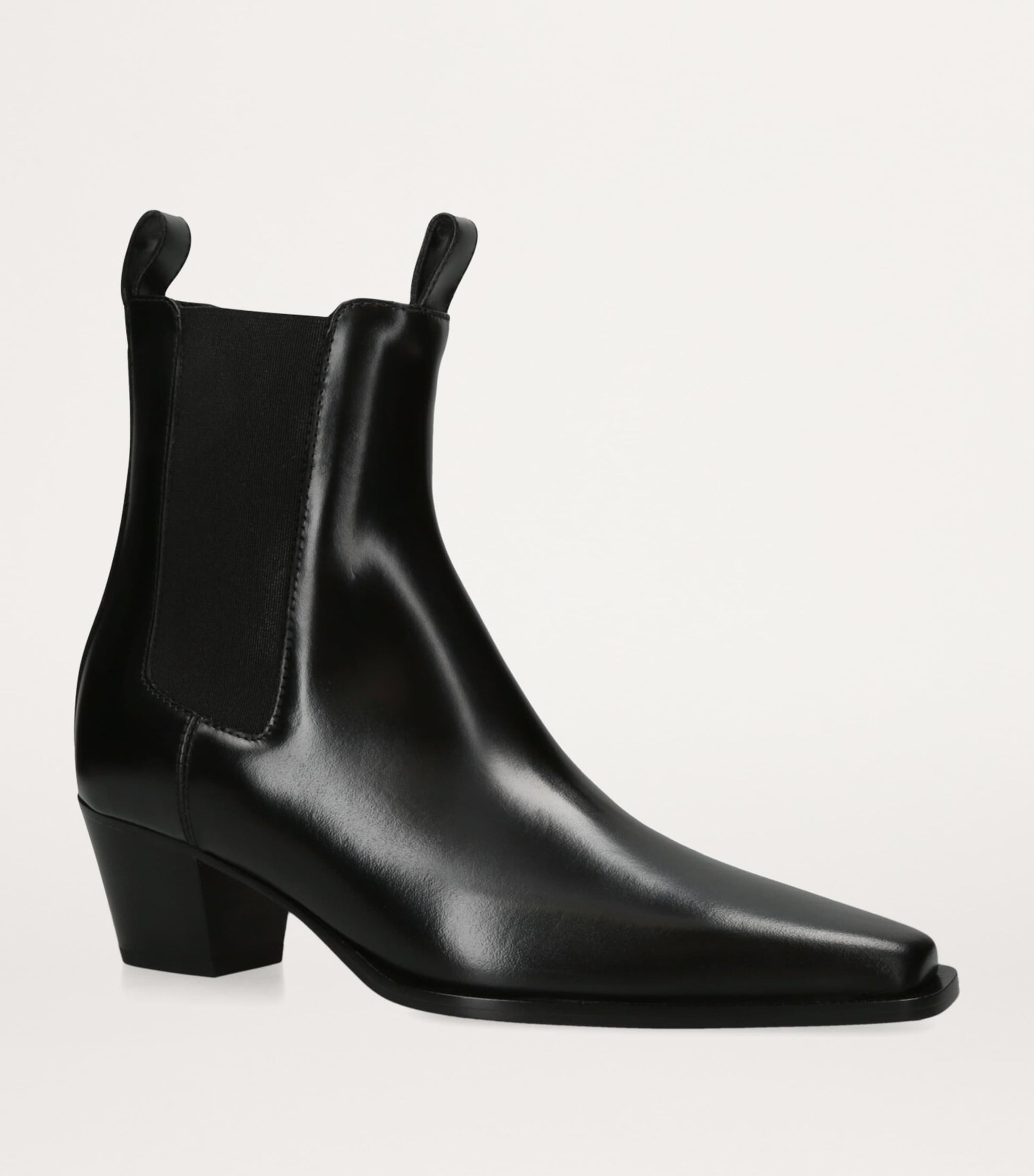 Black Leather The City Ankle Boots 50