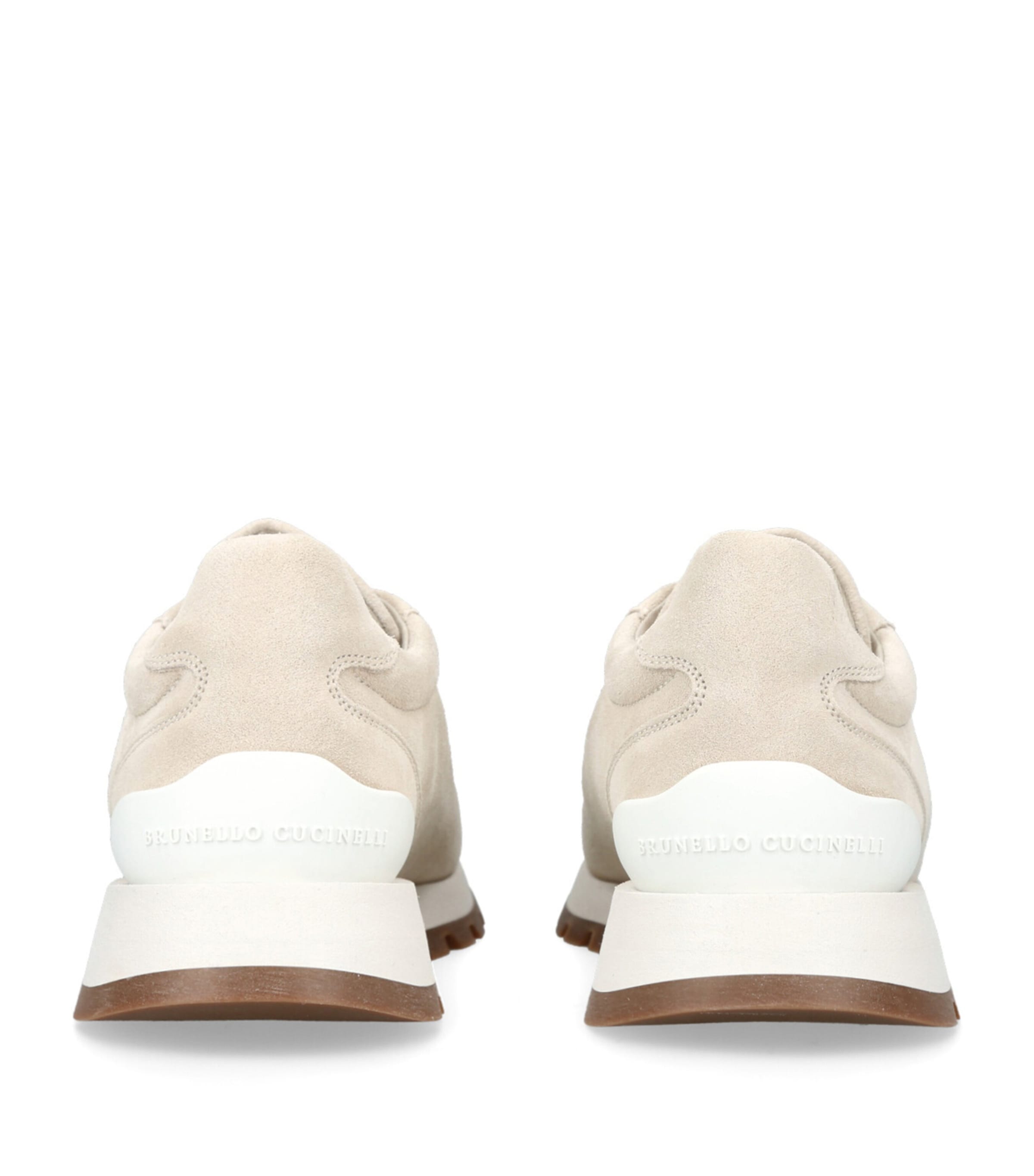 Brunello Cucinelli Beige Suede Runner Sneakers