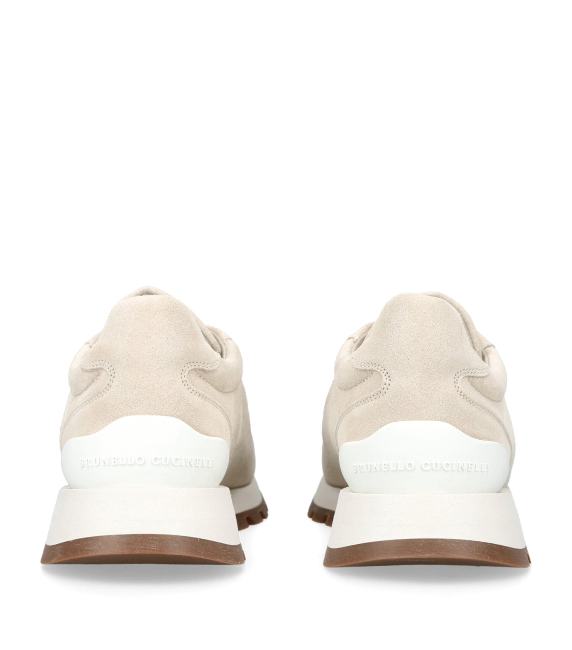 Brunello Cucinelli Beige Suede Runner Sneakers