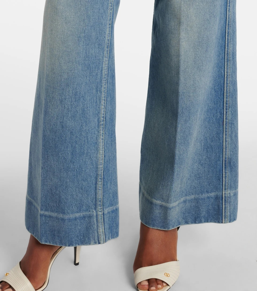 Valentino - VGold mid-rise wide-leg jeans