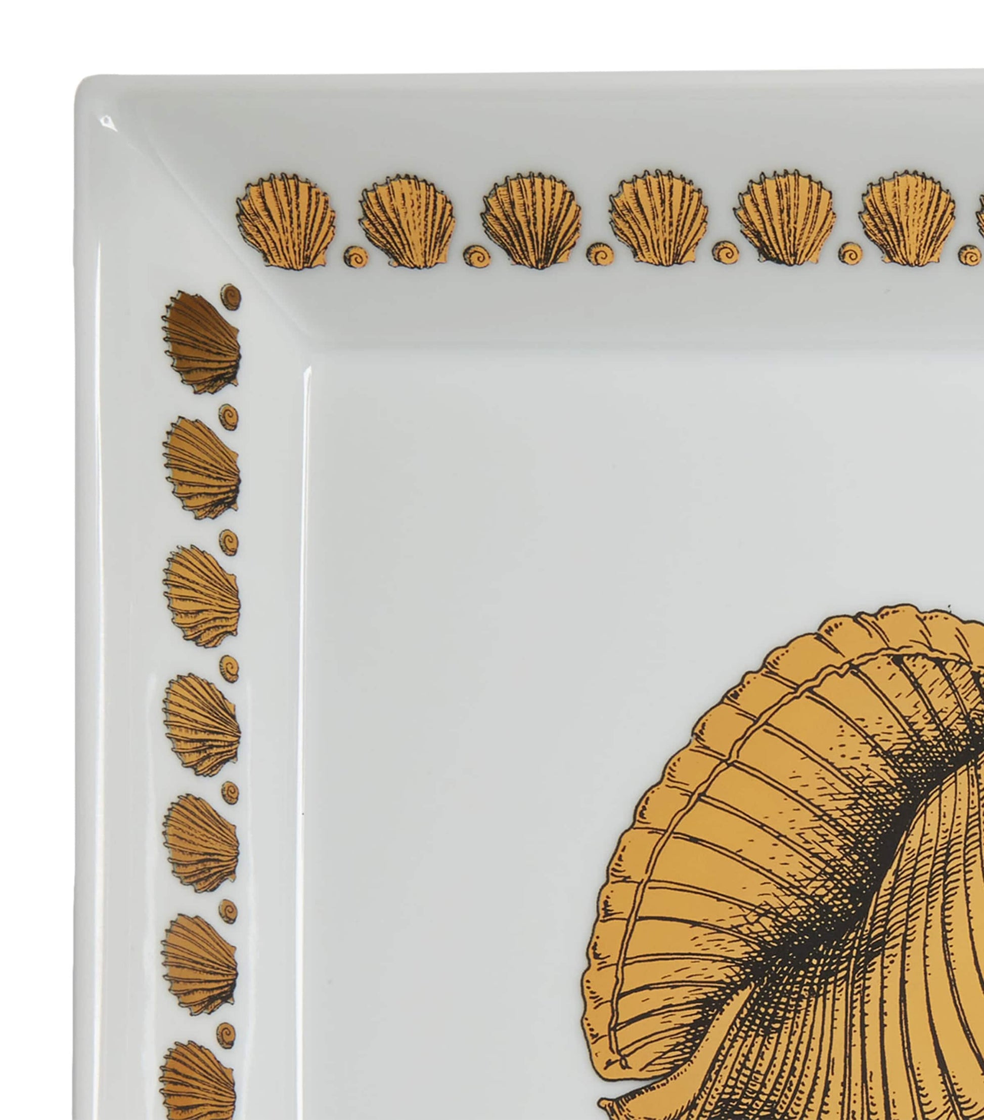 Fornasetti Square Giro di Conchiglie Plate (20cm x 20cm)
