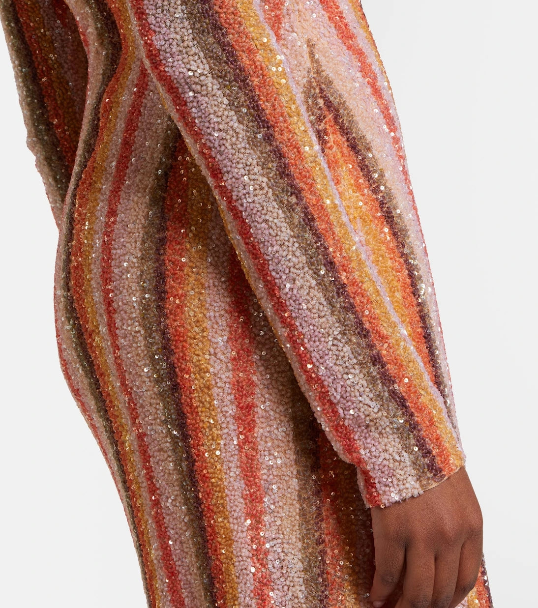 Rachel Gilbert - Isadora sequined striped gown