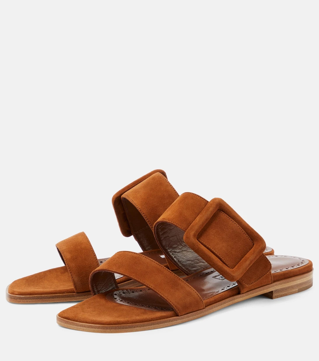 Manolo Blahnik - Titubaflat suede sandals