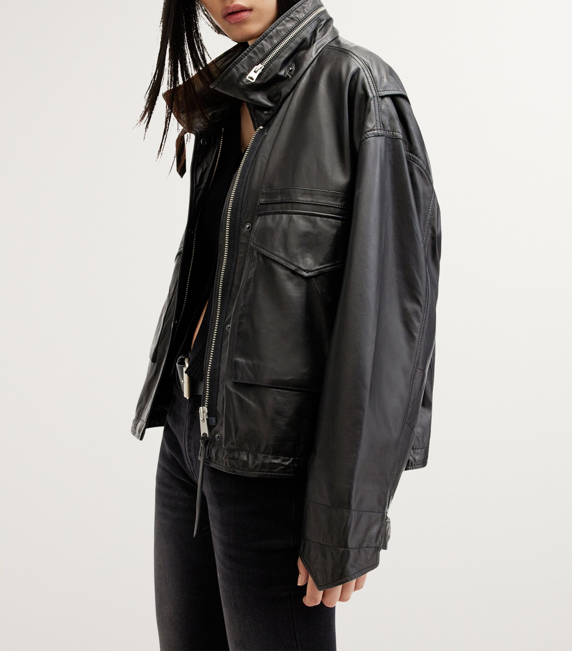 Black Clay Leather Jacket