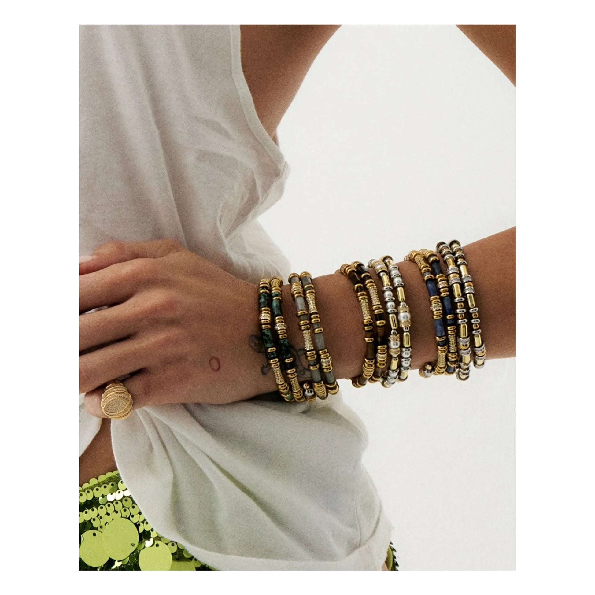 Sigal - Yara Shiny bracelet | Green