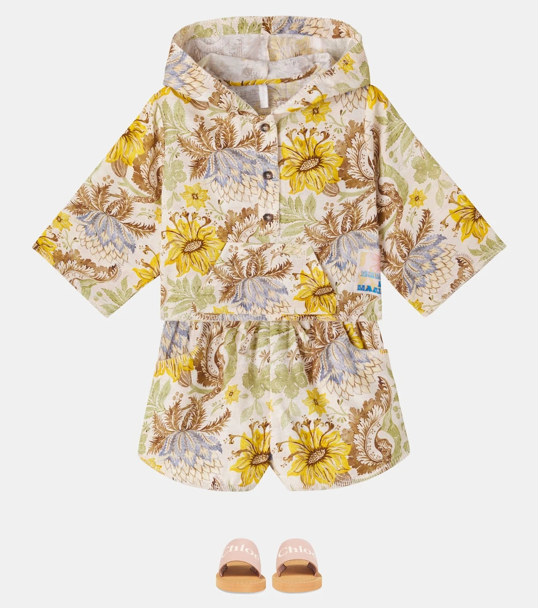 Zimmermann Kids - Floral cotton shorts