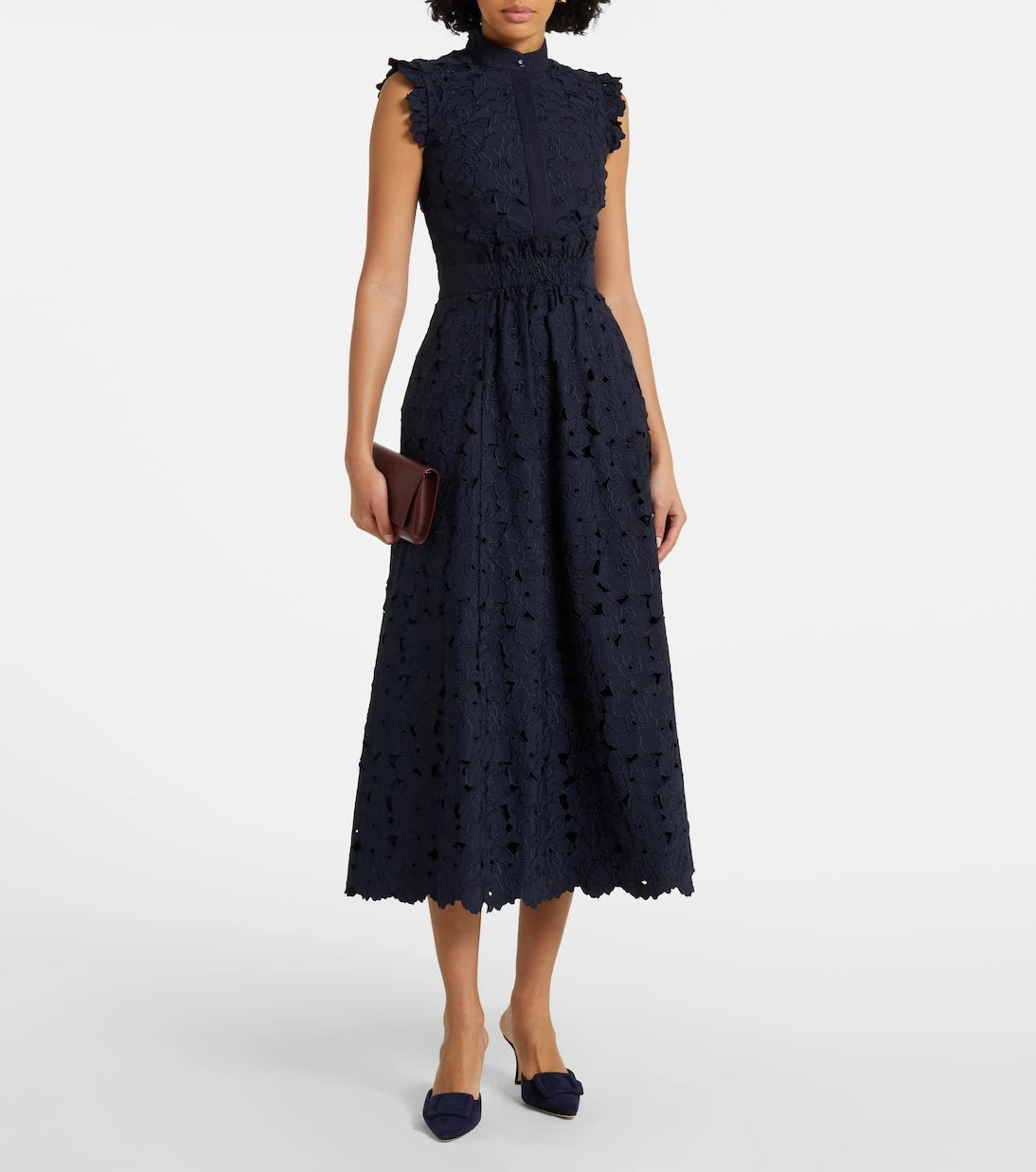 Erdem - Dantel midi elbise