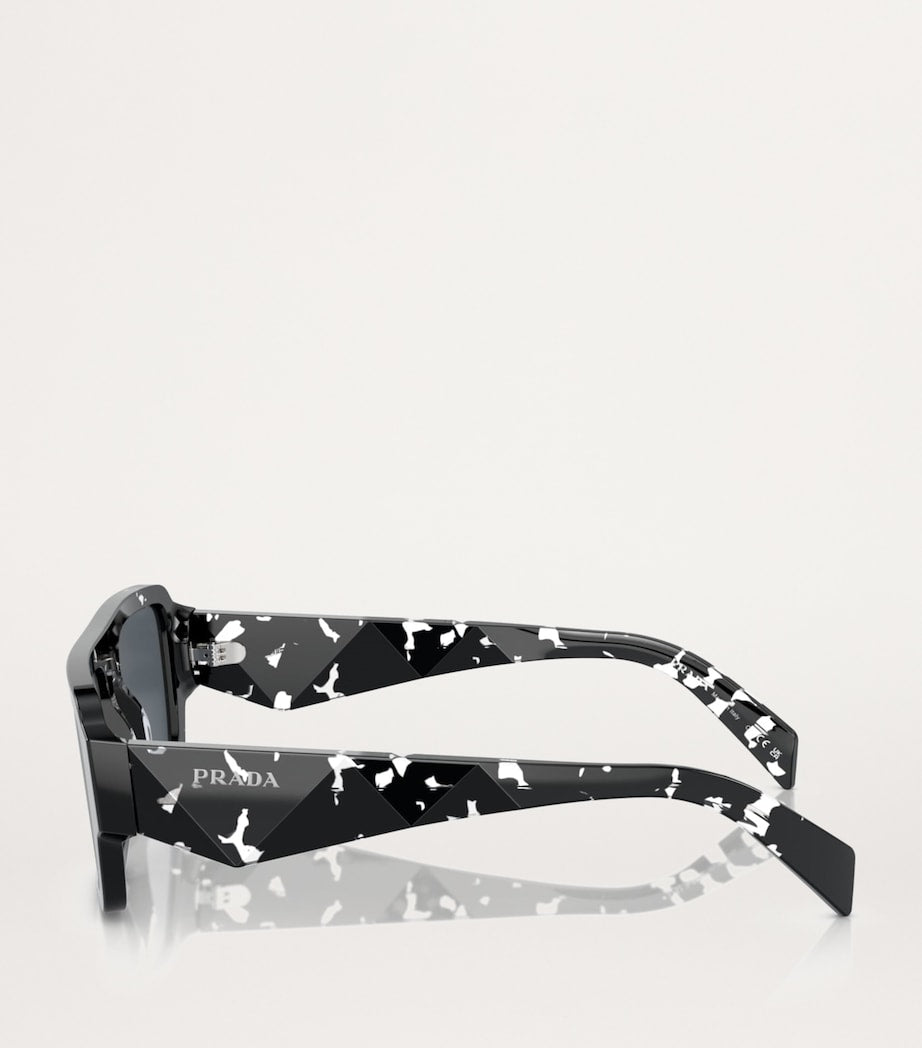 Prada Tortoiseshell Acetate Symbole Sunglasses