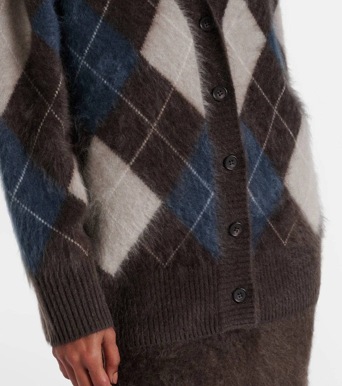 Lisa Yang - Elaria argyle cashmere cardigan