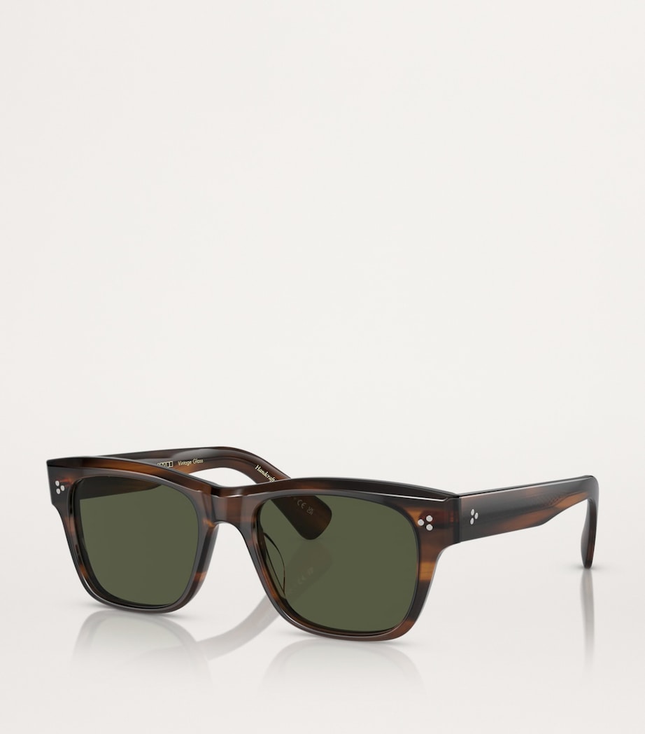 Oliver Peoples Brown Acetate Birell Sun Sunglasses